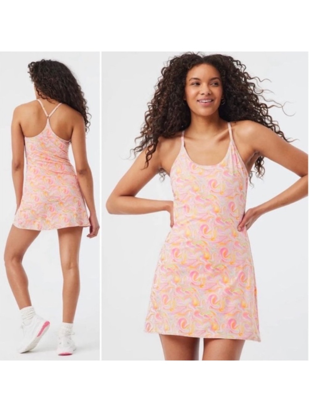 Outdoor Voices The Exercise Dress Pink Marble